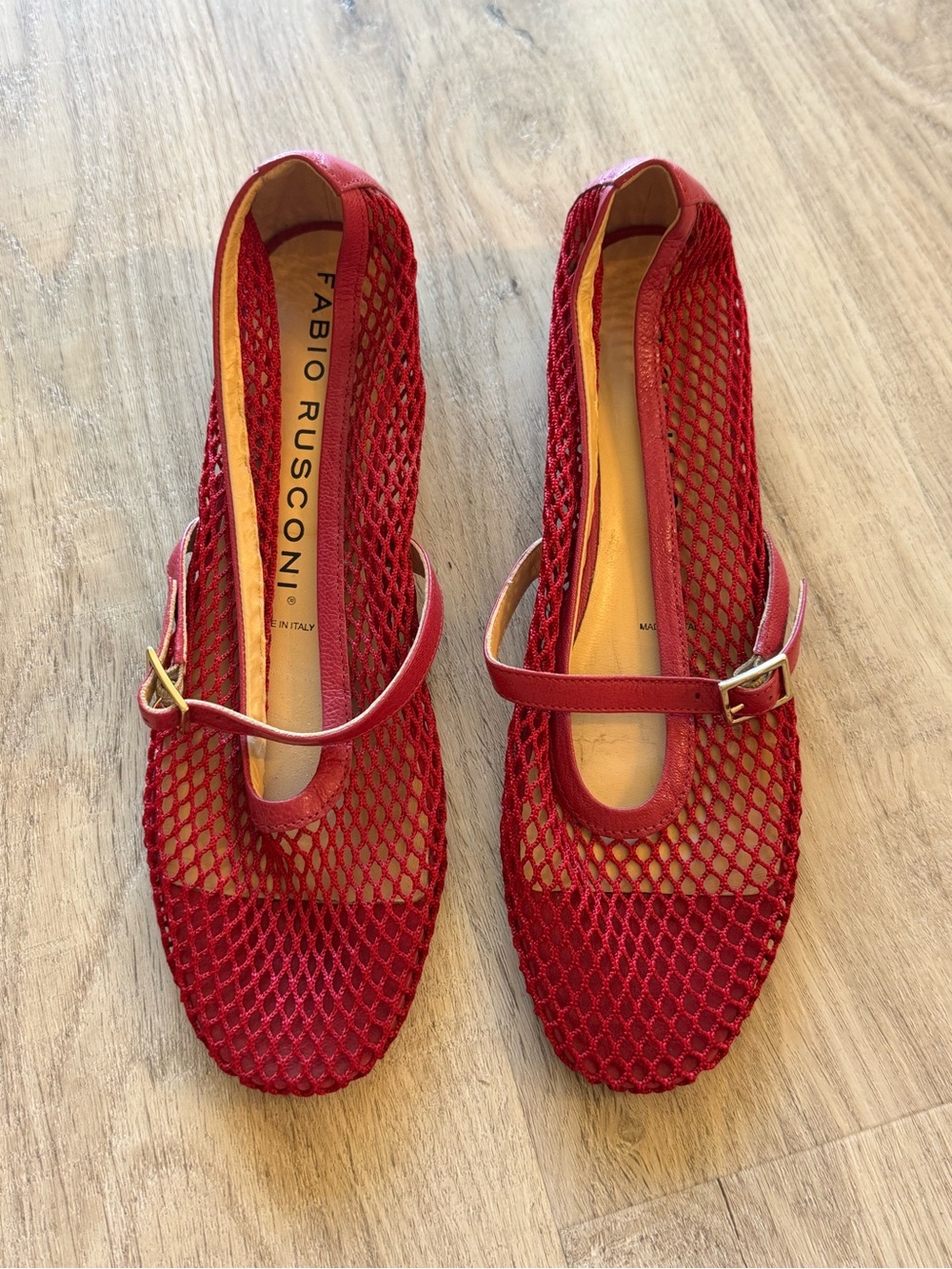 Anthropologie FABIO RUSCONI Marilu Mesh Ballet Flats size EU 40 US 10 Fucshia - Picture 3 of 7